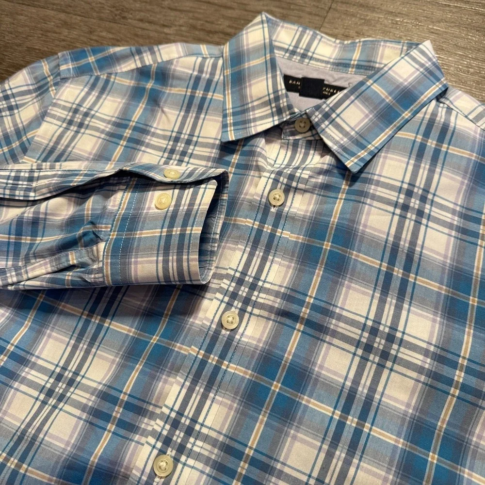 Banana Republic Shirt‎ Mens Small Blue 100% Cotton Preppy Classiccore Minimalist